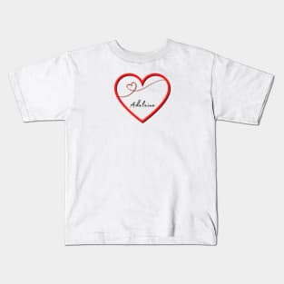 Adeleine Heart Name Shirt Kids T-Shirt